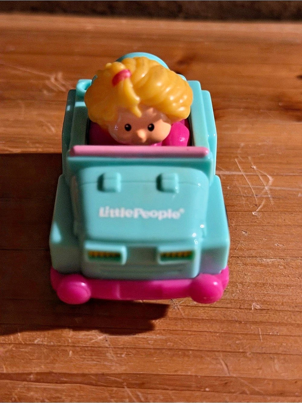 Little People vehicle with figure Blue & Pink 2009 Fisher Price